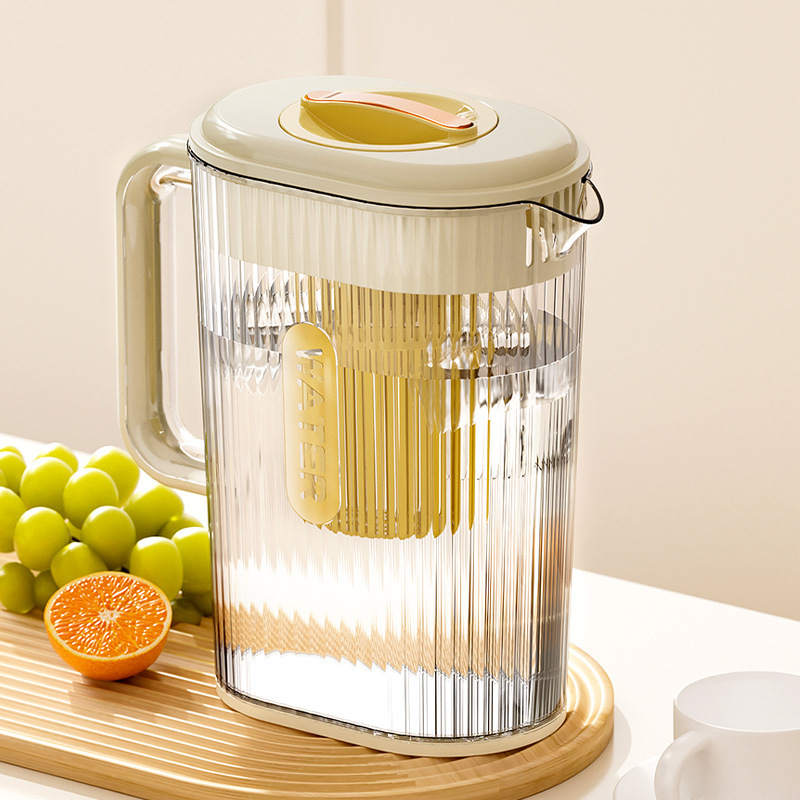 Refrigeradores domésticos de ollas de agua fría resistentes a altas temperaturas de lujo ligero tazas de agua fría de gran capacidad cubos de bebidas de verano tazas de té de frutas