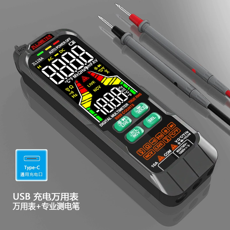ZL126A/ZL128 зарядный мультиметр Цифровой Высокоточный многофункциональный автоматический интеллектуальный Электрический измерительный Карандаш универсальный