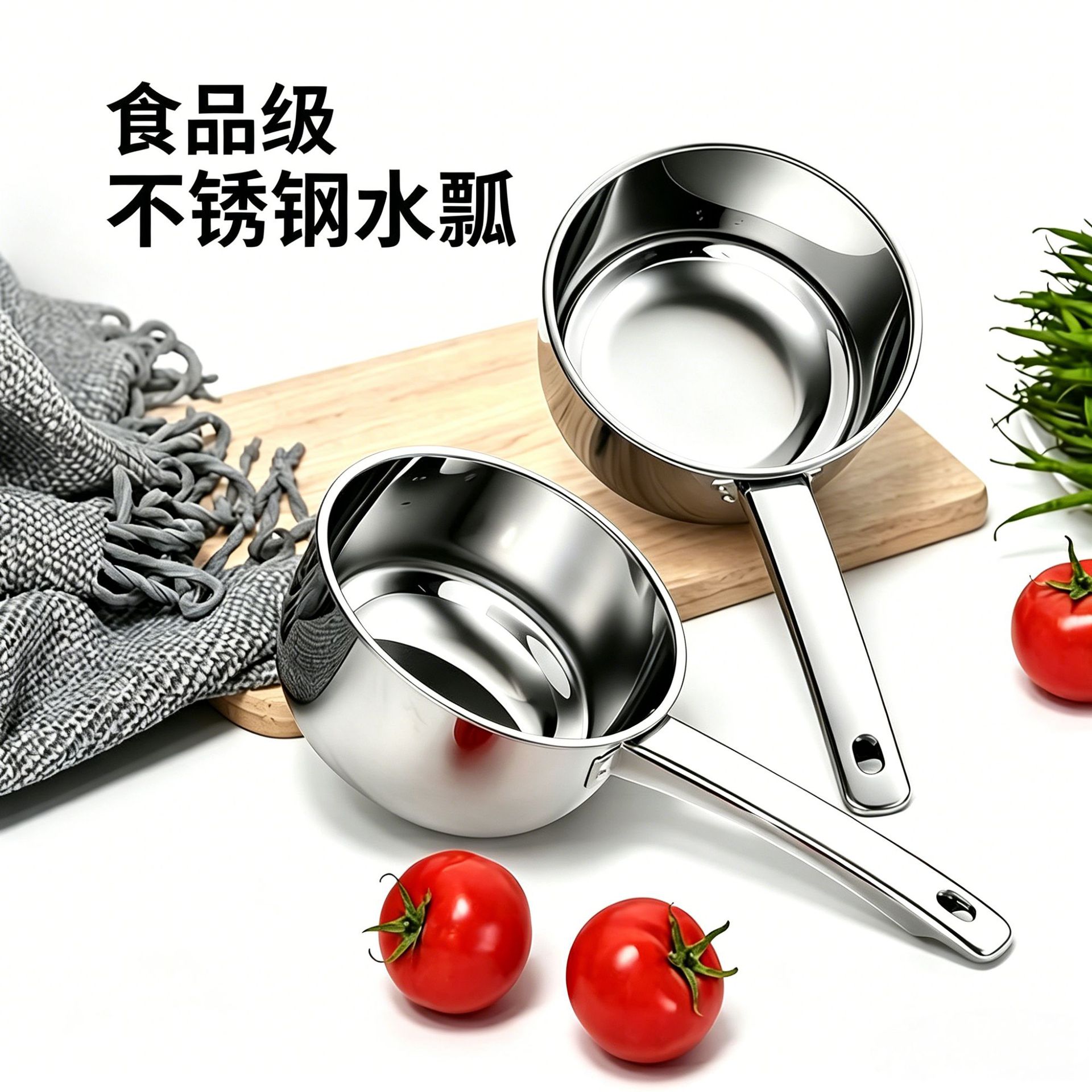 Thickened Stainless Steel Water Ladle for Home Kitchen Use, Water Scoop, Water Ladle with Short Handle, Sturdy and Durable Soup Spoon