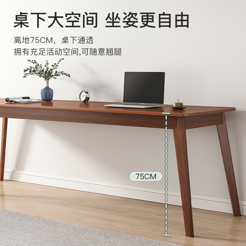 Mesa larga madera maciza pierna ventana mesa de pared mesa estrecha mesa de trabajo hogar doble escritorio de la computadora