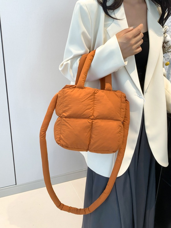 Moda coreana de algodón simple bolso de cubo para mujeres 2024 nueva moda versátil bolso de hombro bolso de mano