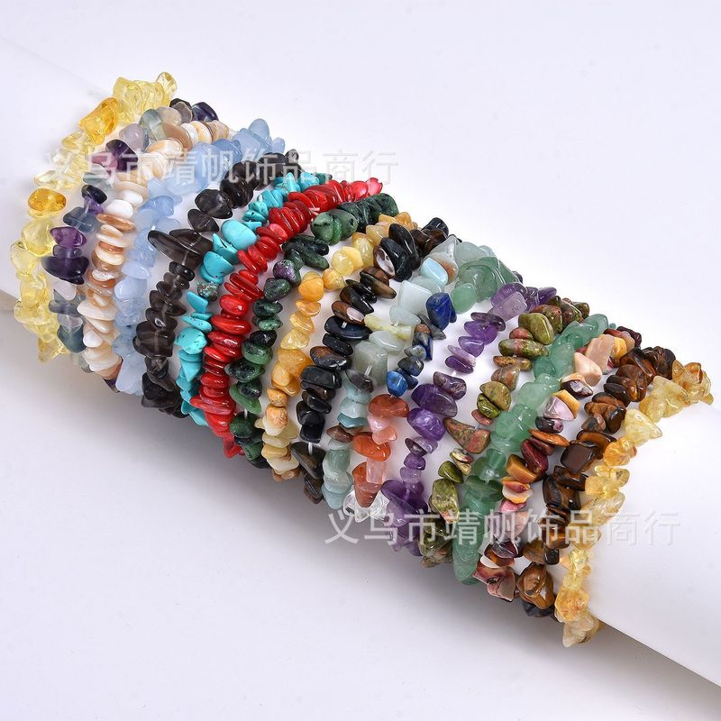 Amazon cross-border Greek natural crystal gravel bracelet agate jade irregular stone bracelet jewelry wholesale