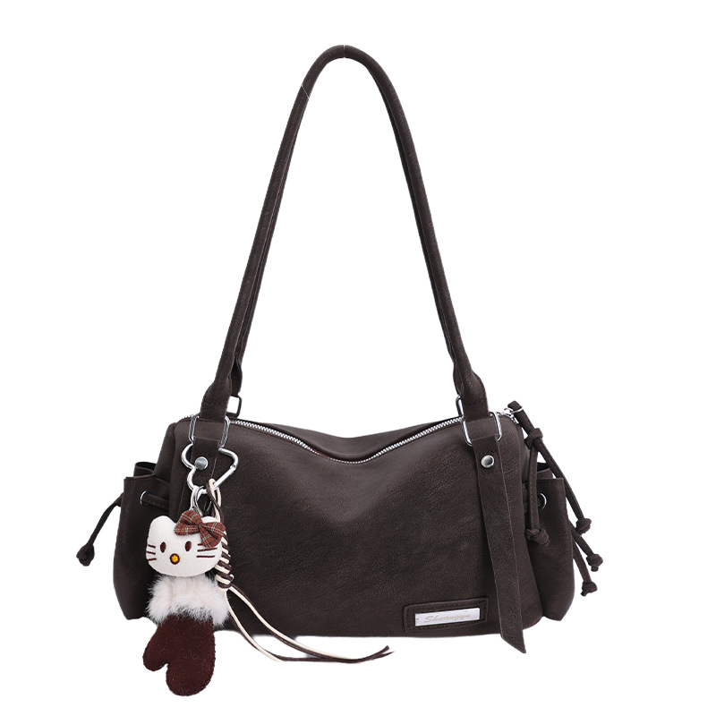 Coreano Maillard nicho bolsas de perros calientes retro mate bolsas de hombro para mujeres 2025 nueva bolsa de viaje