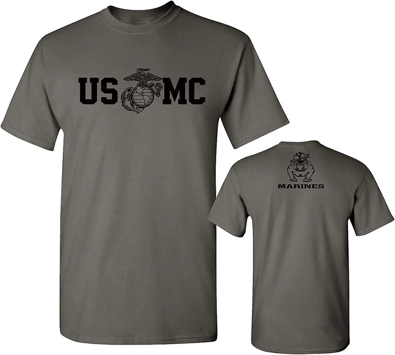 Us Marine Corps Bull Dog Usmc Military T-Shirt 100% Cotton O