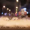 Light pink diamond swan + pink white diamond ball bottle + feather pad