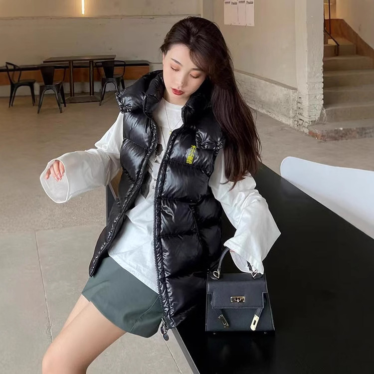 M Mengjia down Vest Off-Season down Vest Glossy Thickened Warm Casual Stand Collar In-Stock Wholesale Must-Have