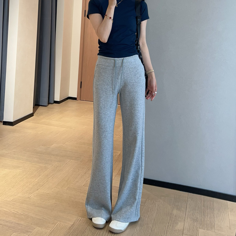 神仙裤垂坠有型透气亲肤窄版直筒喇叭卫休闲裤女2025秋季|undefined