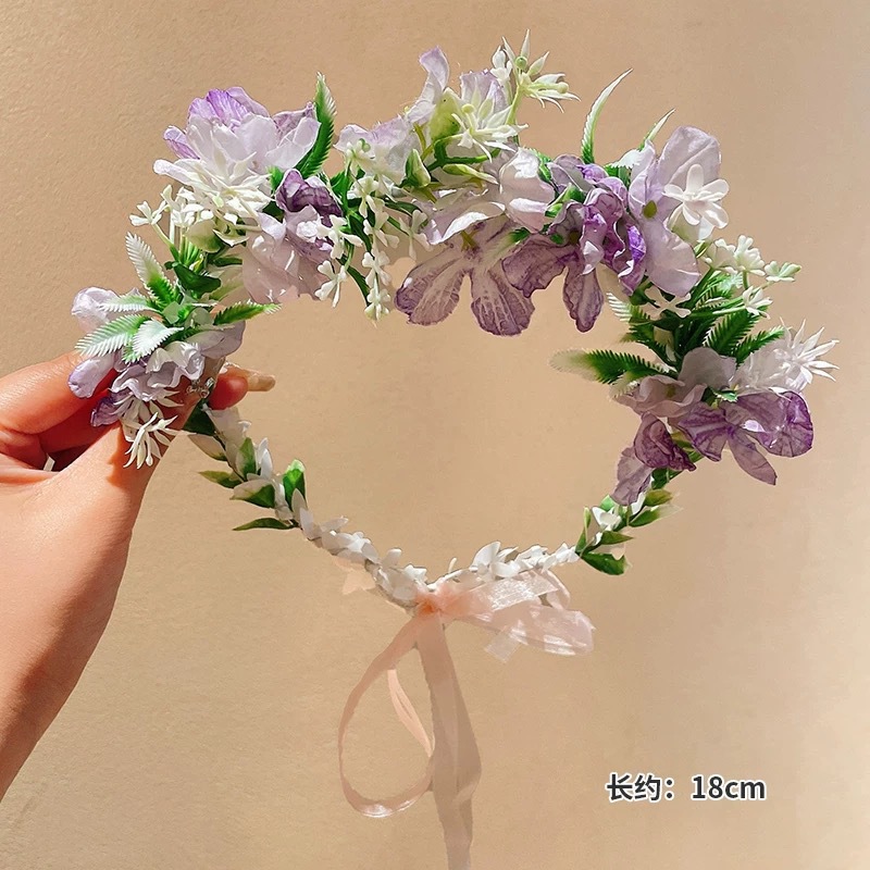 요정 보라색 화환