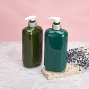 850ml High-End European-Style Hotel Flat Shoulder Bath and Shower Lotion Pet Daily Plastic Packaging Bottle Large Capacity