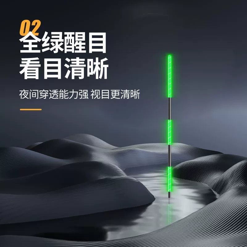 Shallow water crucian carp float bite hook changes color day and night, luminous float eye-catching thick white strips special float for wild fishing crucian carp float