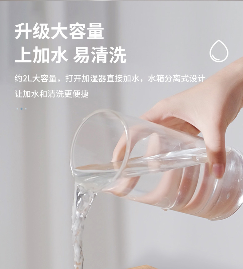 新款2LUSB大容量加湿器双喷雾湿度显示家用静音香薰卧室桌面礼品详情13