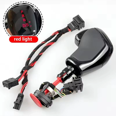 Cab and accessories Shift Knob Modification Accessories - painted-black-flat-leather-red-light-automatic