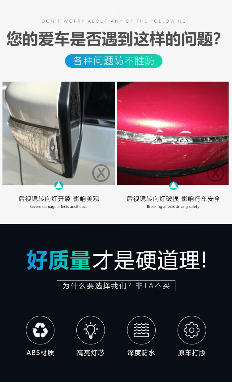 Suitable for Honda Jade Crv Crown Road Reversing Mirror Light Rearview Mirror Light Rearview Mirror Reflector Turn Signal Cover