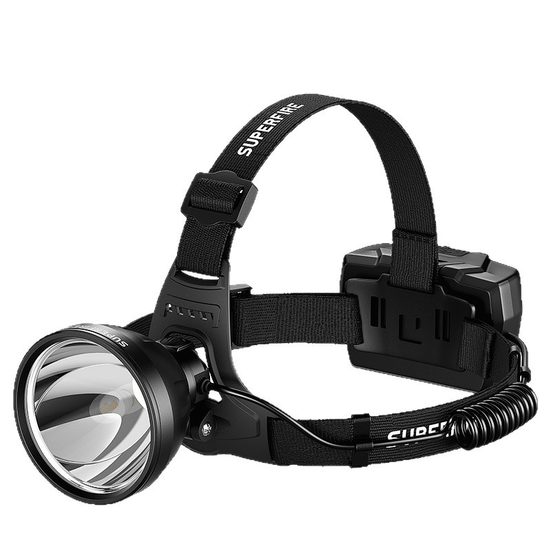 Shenhua al aire libre portátil farolámpara inteligente inducción de luz intensa LED headset de alta lumen carga farolámpara amarilla