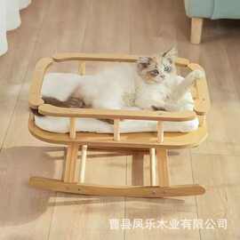 猫窝猫床木制宠物吊床四季可用夏季猫咪秋千简约大号摇床猫咪用品
