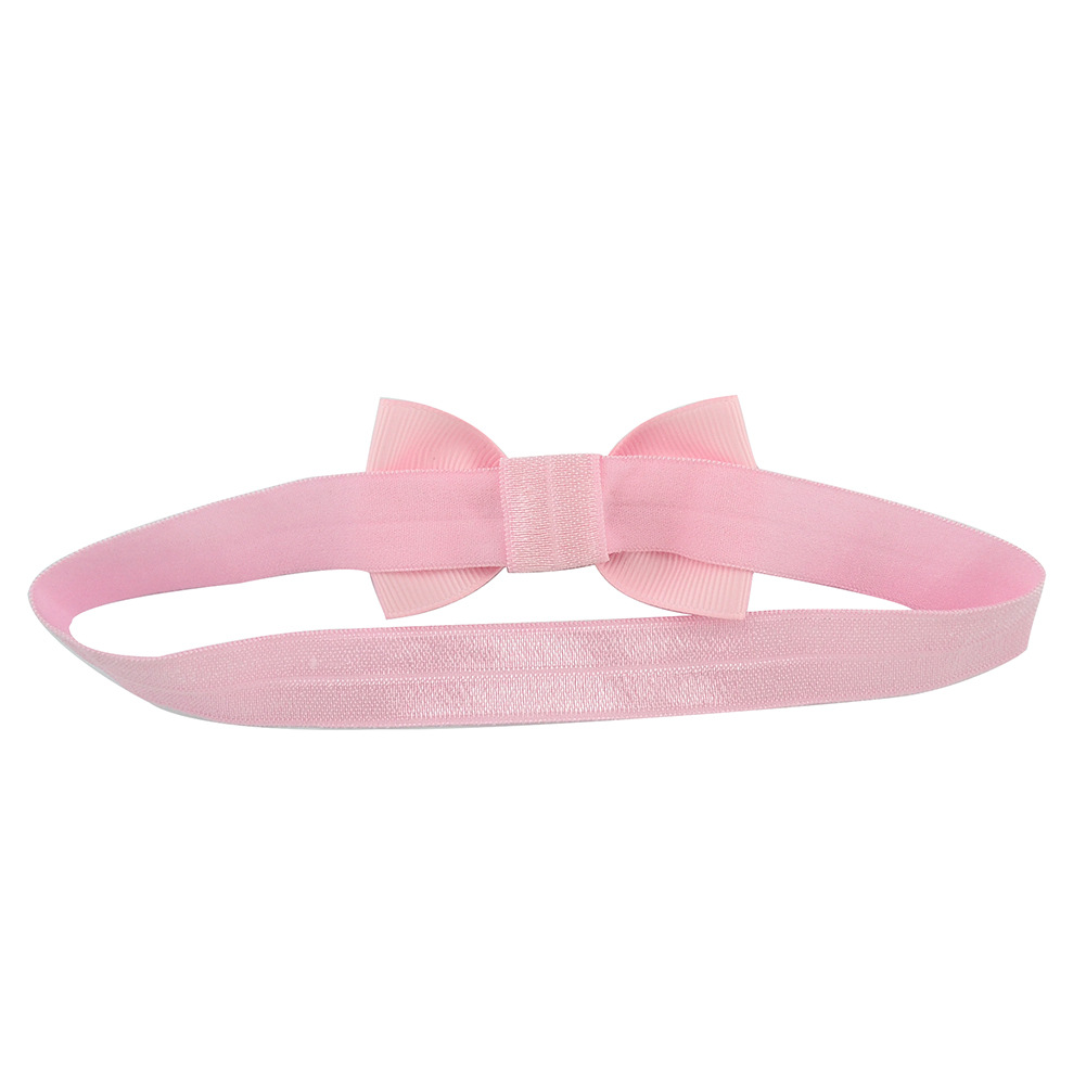 Fashion Solid Color Children's Hair Accessories Candy Color Rib Bow Headband Wholesale display picture 1