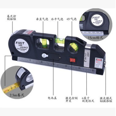 Nivel láser multifuncional Nivel de medición regla de marcado láser infrarrojo 03 exportación
