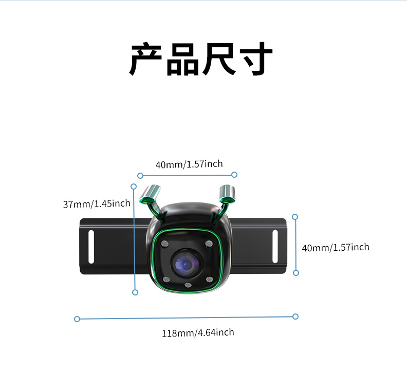 Car-Mounted Baby Monitor 7inch Monitor + Night Vision Camera Rear View Monitoring Image