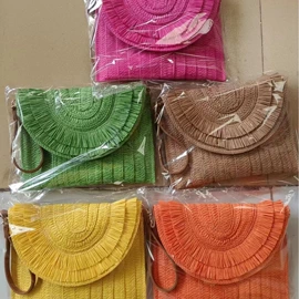 其他时尚女包;草编包;女士单肩包