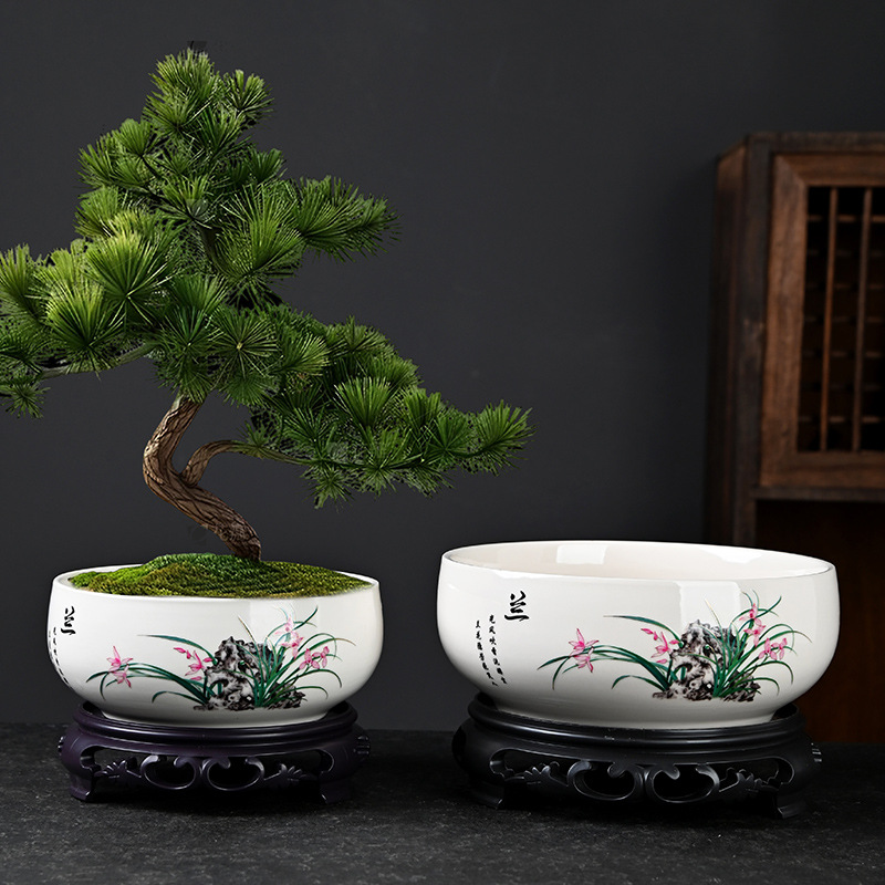 Cuenco de nenúfares, flores de cobre, macetas especiales con paletas, utensilios hidropónicos de cerámica, macetas grandes para el hogar, liquidación al por mayor