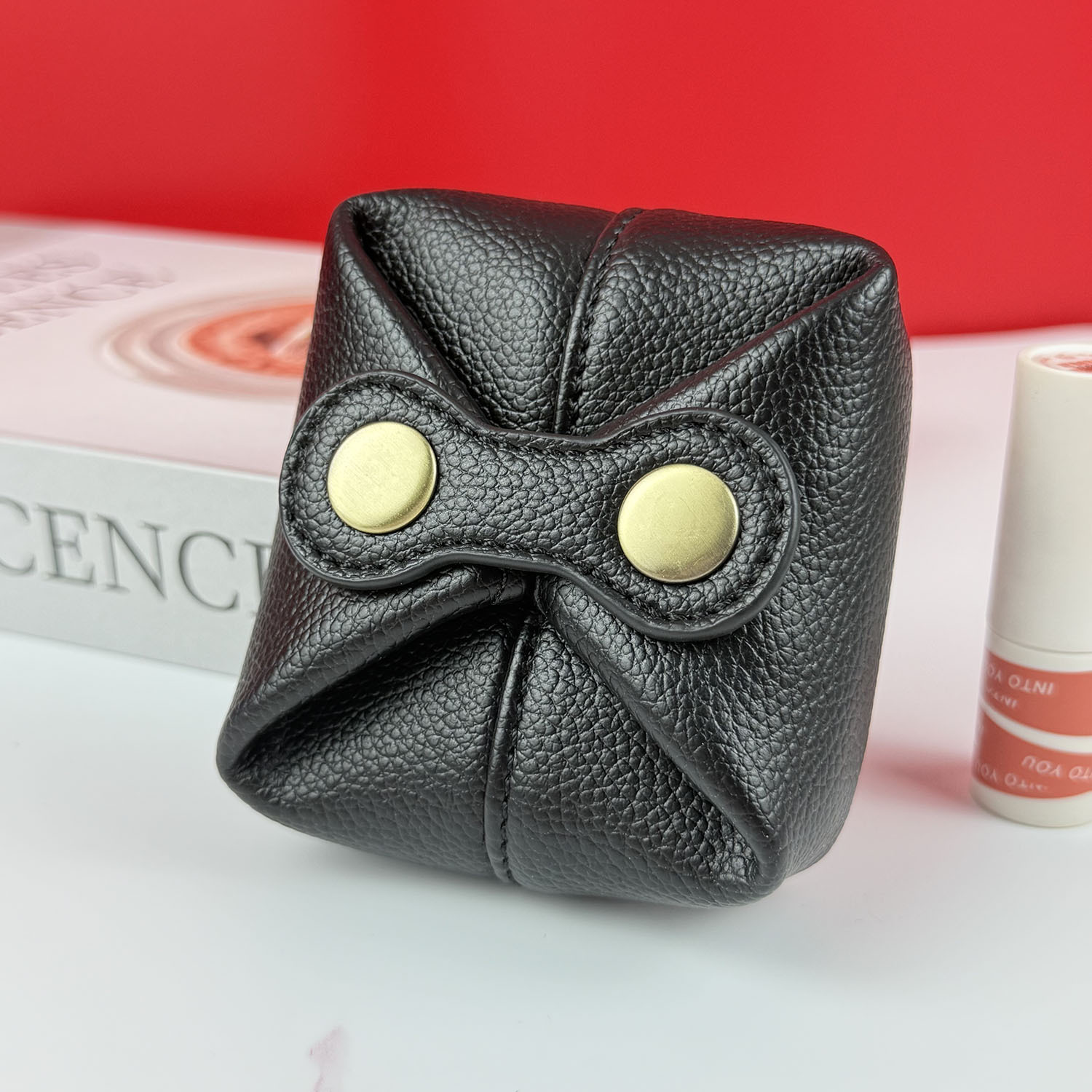 ミニリップスティック収纳バッグ可爱い日韩系小銭入れソフトレザーイヤホンキー女性コイン豆かばん