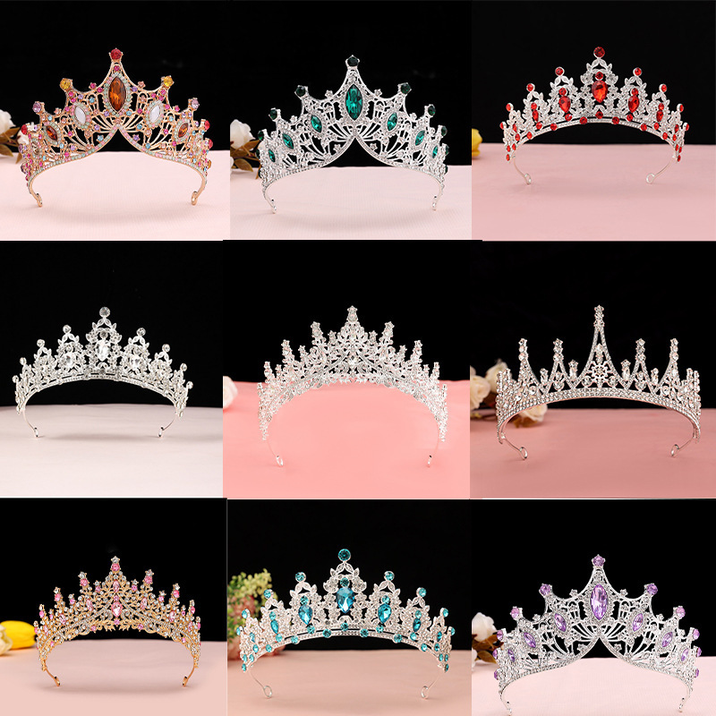 Bridal Crown Hair Band Headwear Wedding Korean 18th Birthday Adult Gift Crystal Crown Princess Dress Hair Accessories