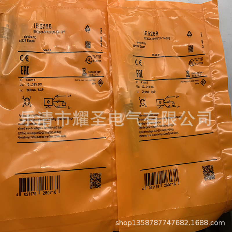 专业技术全新IE5282 IE5356接近开关质保一年