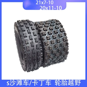 Beach car kart 10 inch tire front 21X7-10 rear 20X10-10 inch ATV butterfly flower off-road vacuum tire