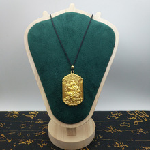 网红爆款古法沙金招财麒麟项链久不掉色男女同款个性挂坠厂家直销