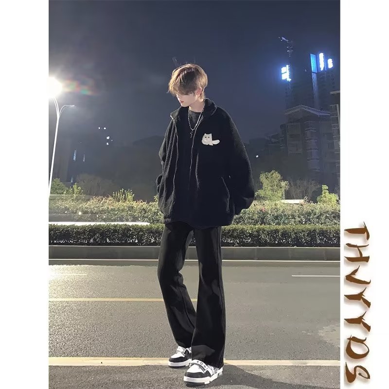 2024 Spring and Autumn Trendy Brand Retro Blue Harlan Jeans para hombres Pantalones de papá de pierna ancha pequeños y cónicos sueltos para todo fósforo