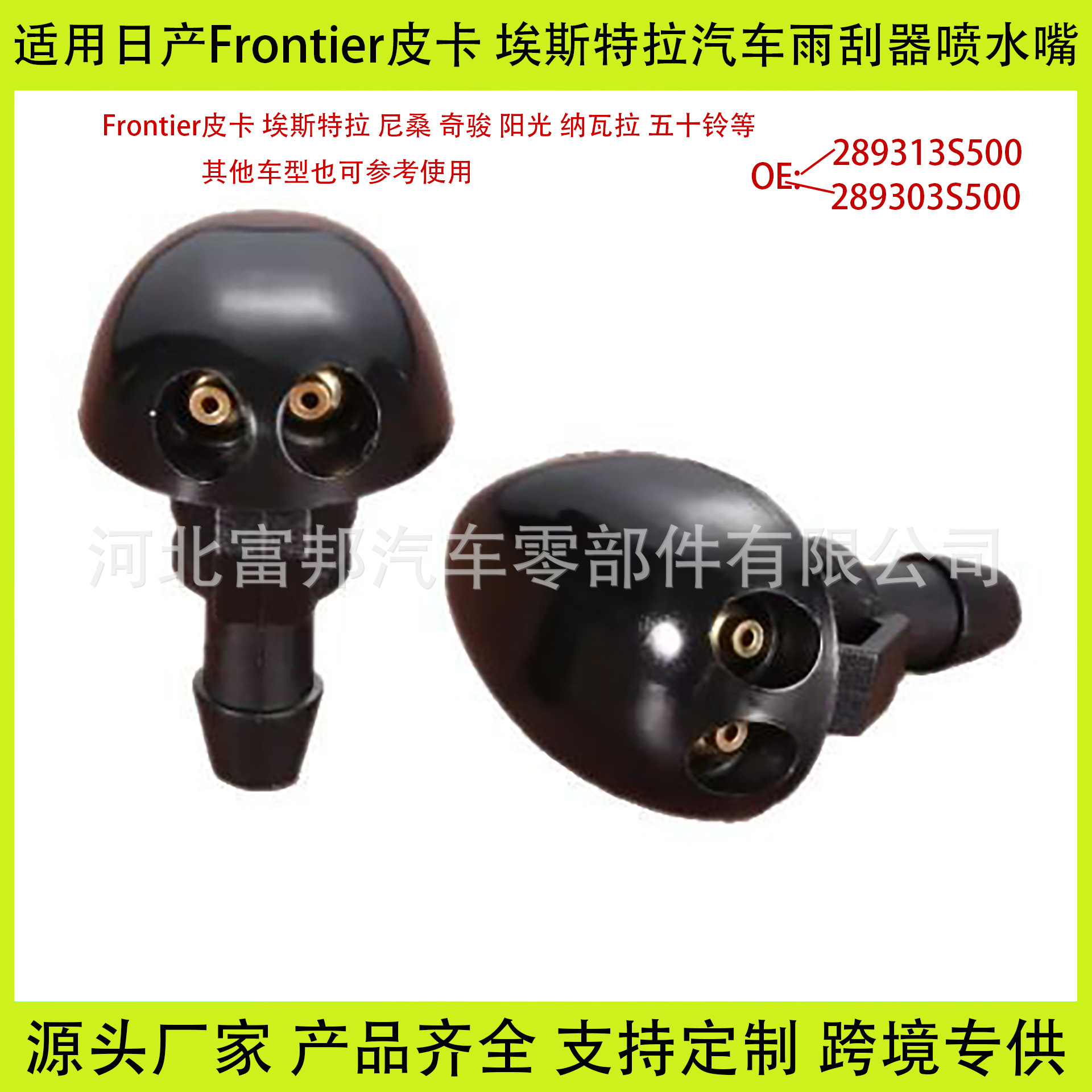 Nissan üçün şüşəyuyan su püskürdücü nozzle 289303S500