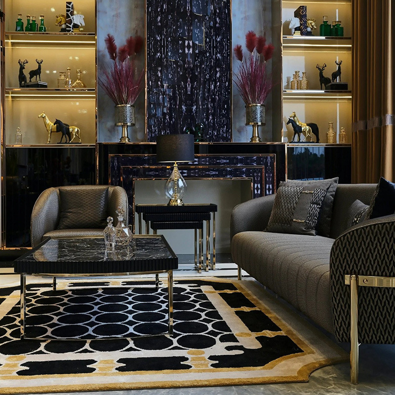 轻奢客厅直排沙发 佛山家具工厂现代布艺沙发跨境出口furniture|undefined