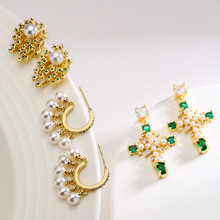 �Ĺ� ͭ��18K�����ʯ���鼸�ζ�����Ƹ�С�����ݶ��� �羳��Դ