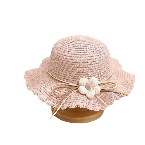 Children's hats, women's summer fisherman hats, straw hats, bags, two-piece set, stylish and cute flower sun protection and sunshade sun hats
