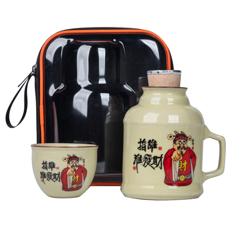 Retro capacious ceramic teapot