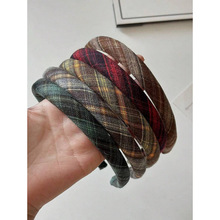 I 45582 Wool Plaid Fabric Headband ë�ظ���ϴ�������羳