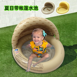 Cross-Border Children's Inflatable Tent Pool Cartoon Round Potty Thickened Pool Swimming Pool Ball Pool Pvc Swimming Pool