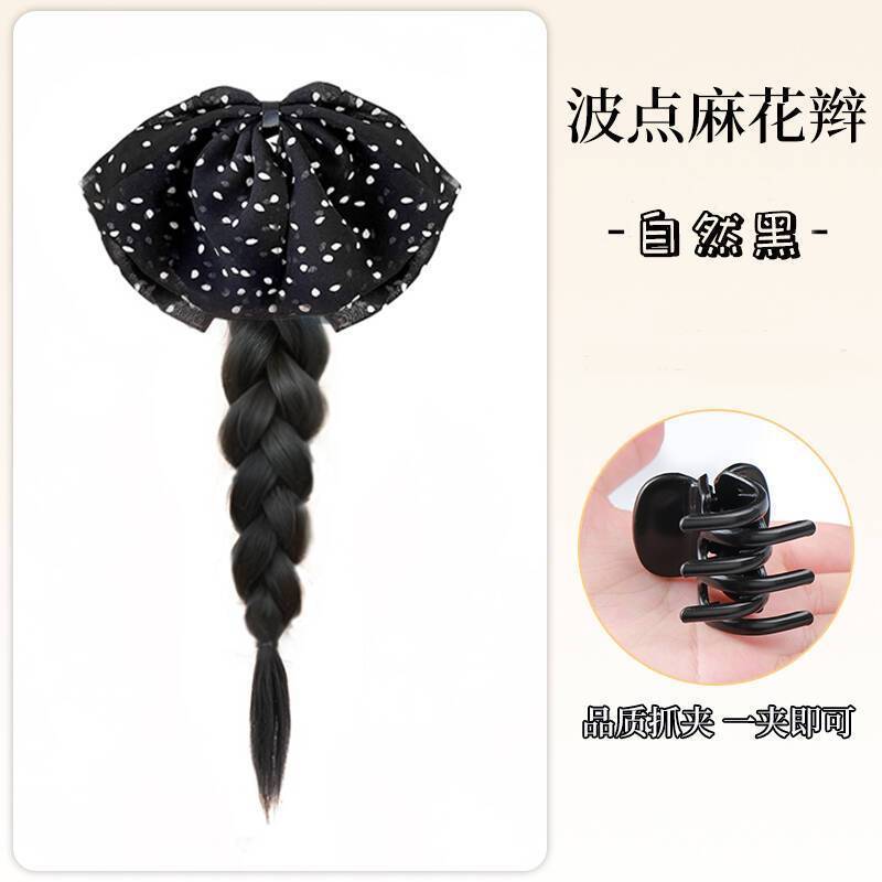 Estilo coreano elegante puntita bowknot pinza retro suave media corbata de cabello cola de caballo pinza de tiburón sombrero de captura de cabello mujer