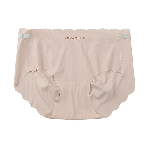 Holographic Ice Silk Women's Thong Underwear Wholesale Thin Sheer Nudist Non-Chafing One-Piece Zero-Feel Breathable Cotton Antibacterial gusset triangle underwear