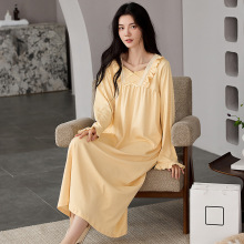 新款睡裙春秋季长袖甜美可爱公主风睡衣女士连衣裙家居服可外穿