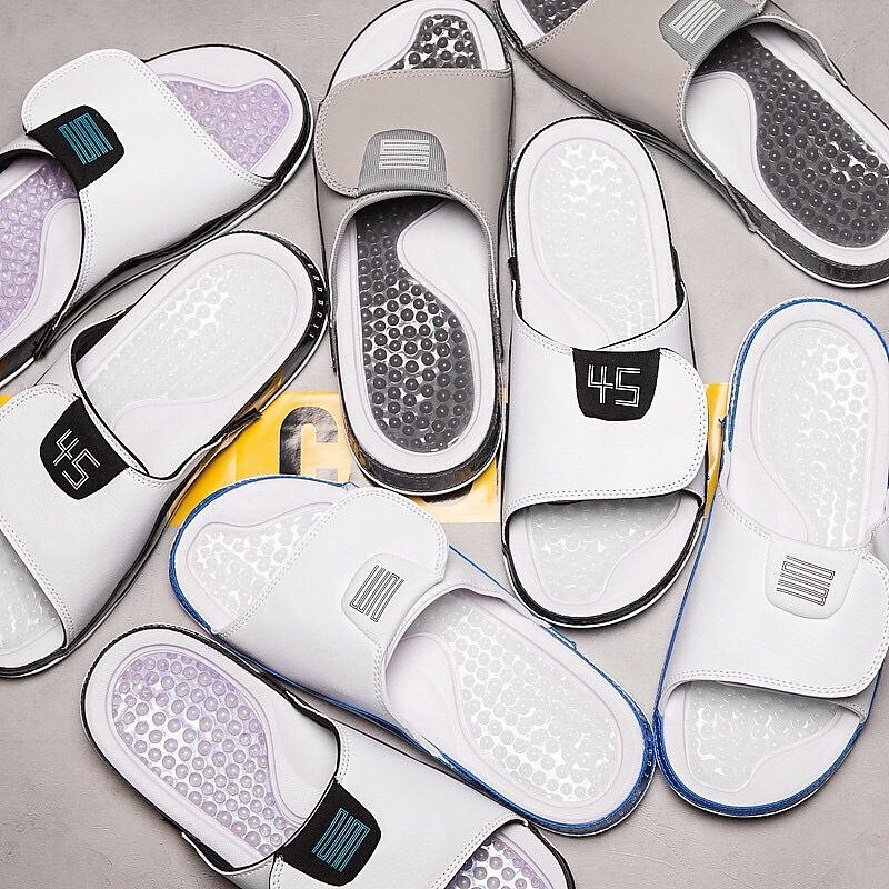 Aj6 Velcro Silver Aj5 Black Gold Aj11 Kangkou Aj13 Navy Blue Couple Men and Women Beach Slippers Sandals Summer