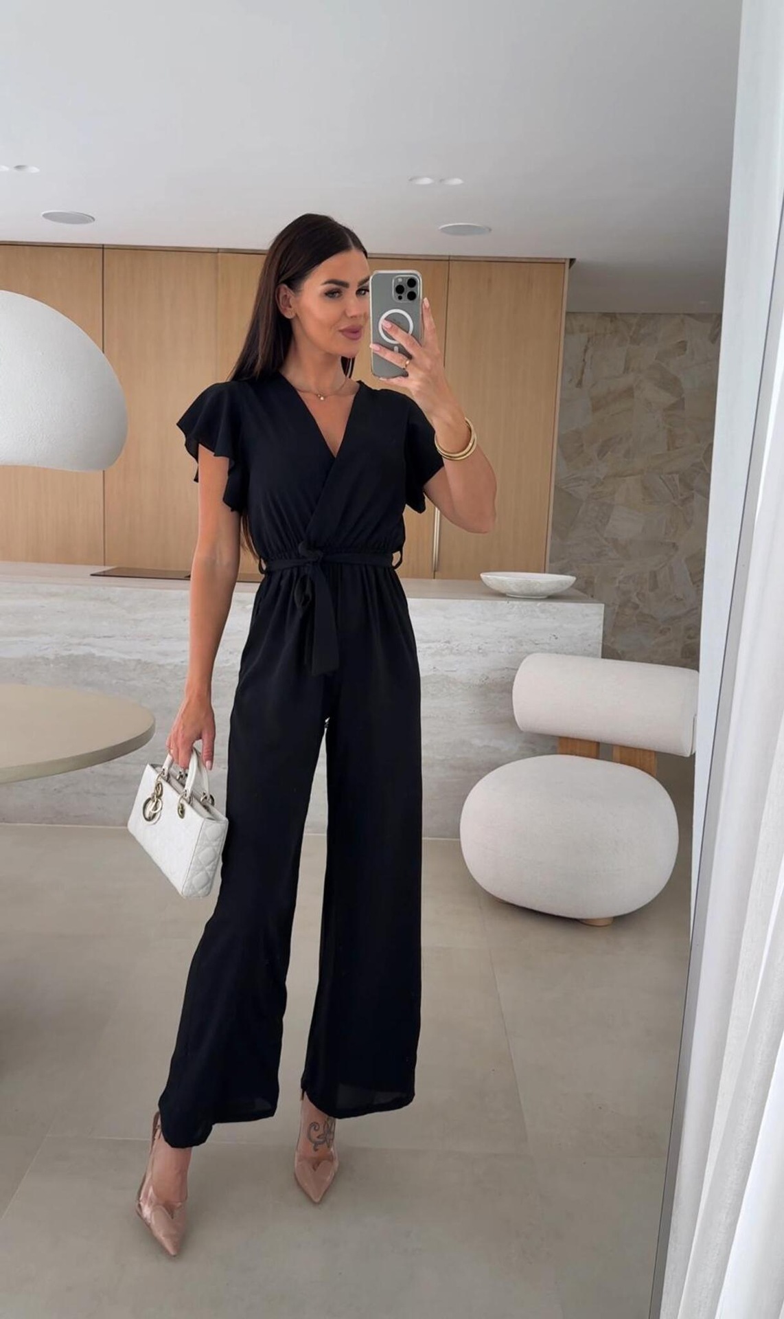 Women's Casual Office Daily Temperament Commuter Commute Style Solid Color Jumpsuits Full Length display picture 19