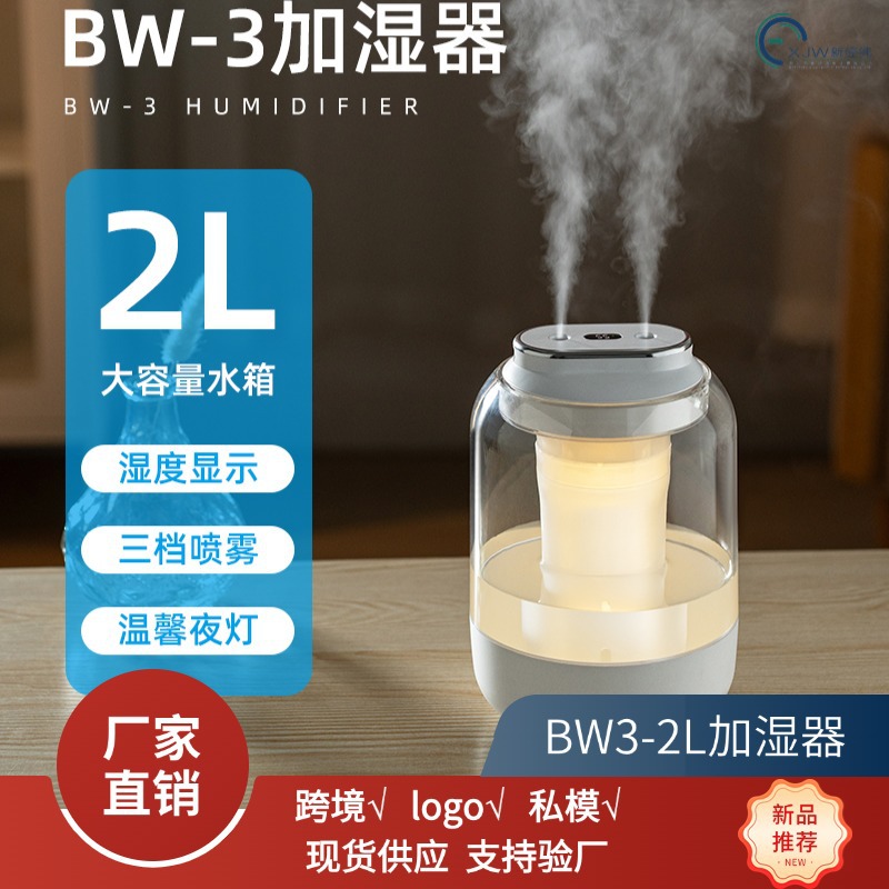 Capacious mute humidifier, night light