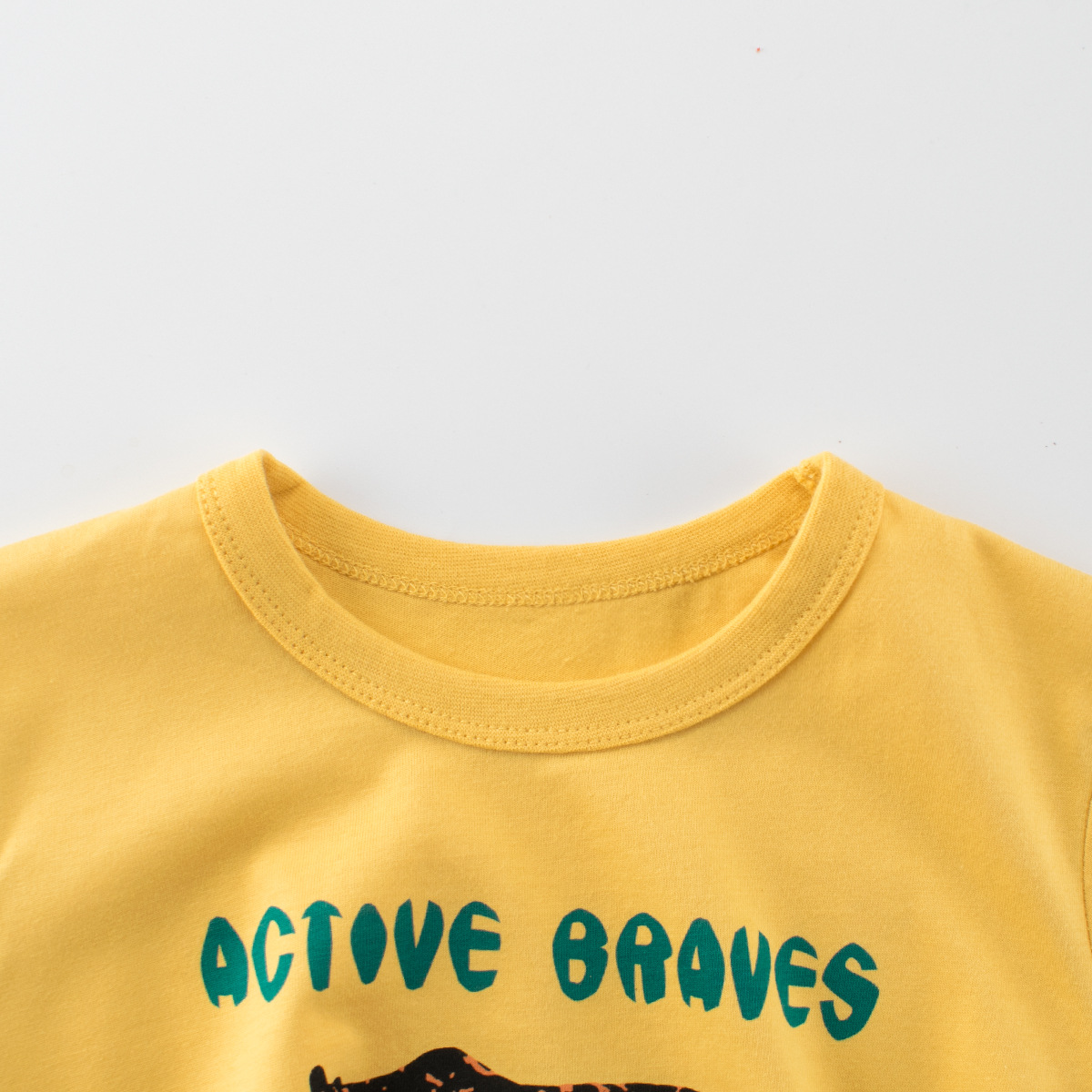 27kids verano nueva camiseta de algodón de manga corta para niños versión coreana de la ropa para niños patrón de oso ropa de bebé cabello de una pieza