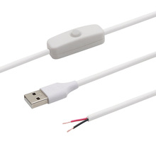 LED台灯开关线 USB 501开关充电线 USB带按纽开关线 电源线
