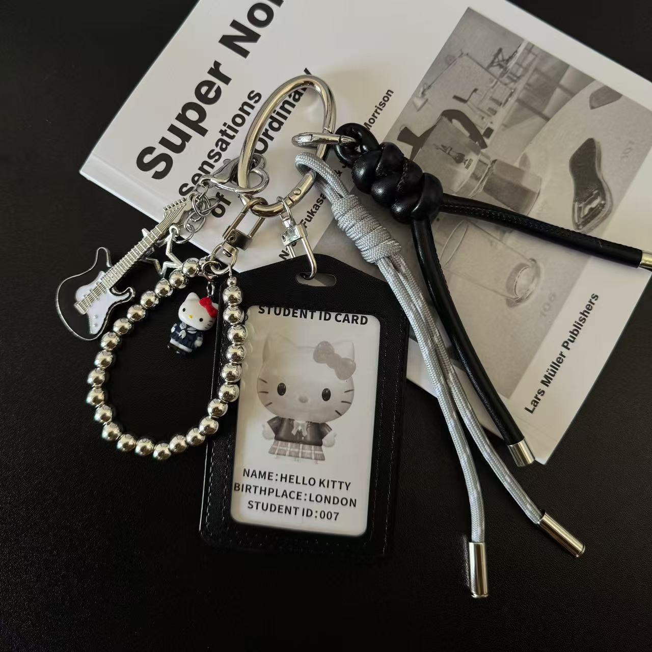 College style k vertical card holder pendant