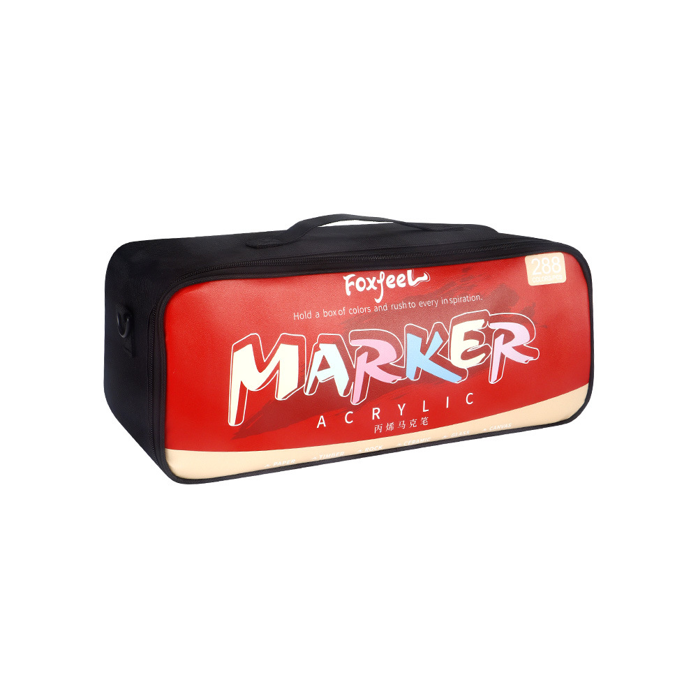 Bolsa de tela marcador bolígrafo conjunto de pintura papelería caja de regalo para estudiantes graffiti dibujado a mano libro de mano especial blando acrílico marcador de cabeza