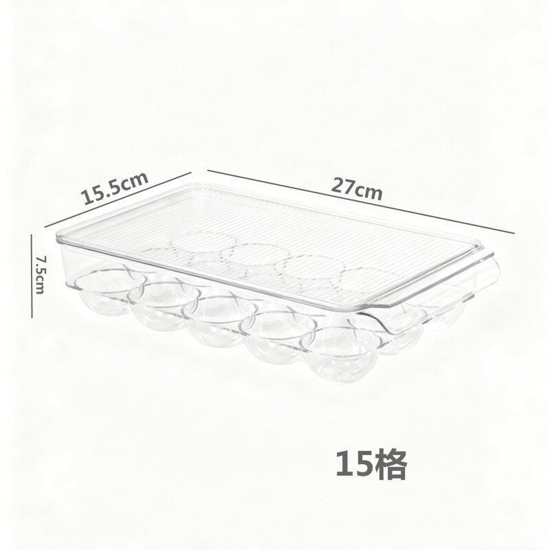 Caja de almacenamiento de huevos de plástico transparente de cocina con cubierta, caja de huevos frescos, soporte de huevos especial, soporte de huevos, soporte de huevos