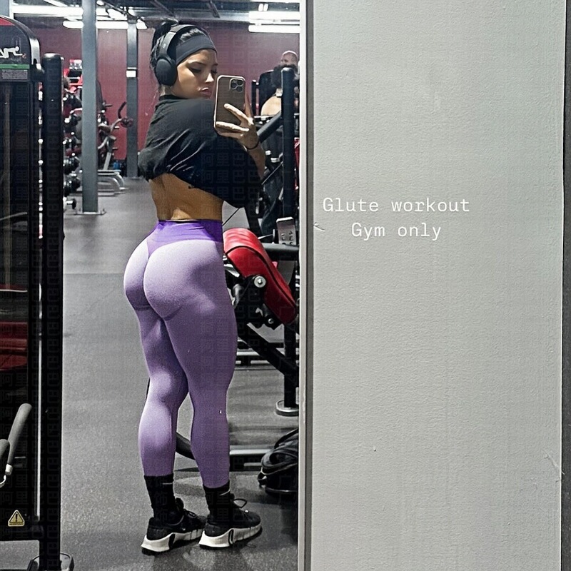 NVGTN Flat for Europe and the United States Seamless Sports Color-matching Yoga Tight Cropped Pants Hip Pants Sexy Unlabeled 1655