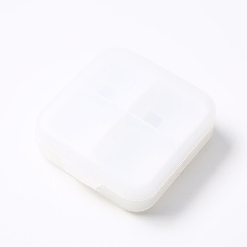 国境を越えたポータブル薬箱 PP プラスチック製の小さな薬箱 4 コンパートメント朝、昼、夜のポータブル薬箱卸売|undefined